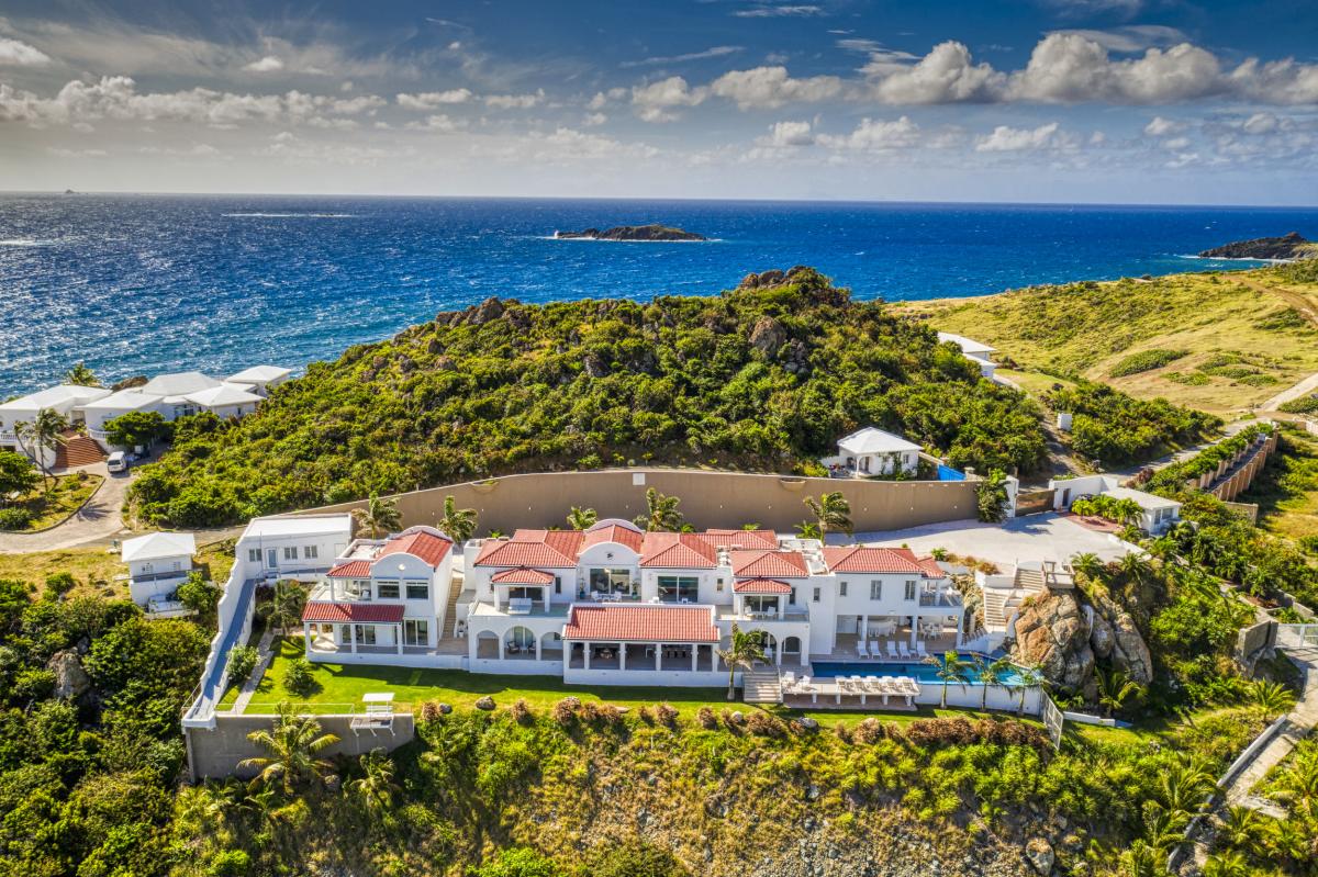 A louer villa 6 chambres Guana Bay Saint Martin_ Vue aérienne 47